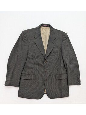 Evan-Picone Men's Blazer Jacket Sport Coat Size 42R Brown Plaid 100% Wool